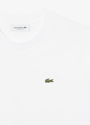 Lacoste T-shirt Donna Bianca Relaxed Fit con Logo Manica Corta per un Look Casual Elegante